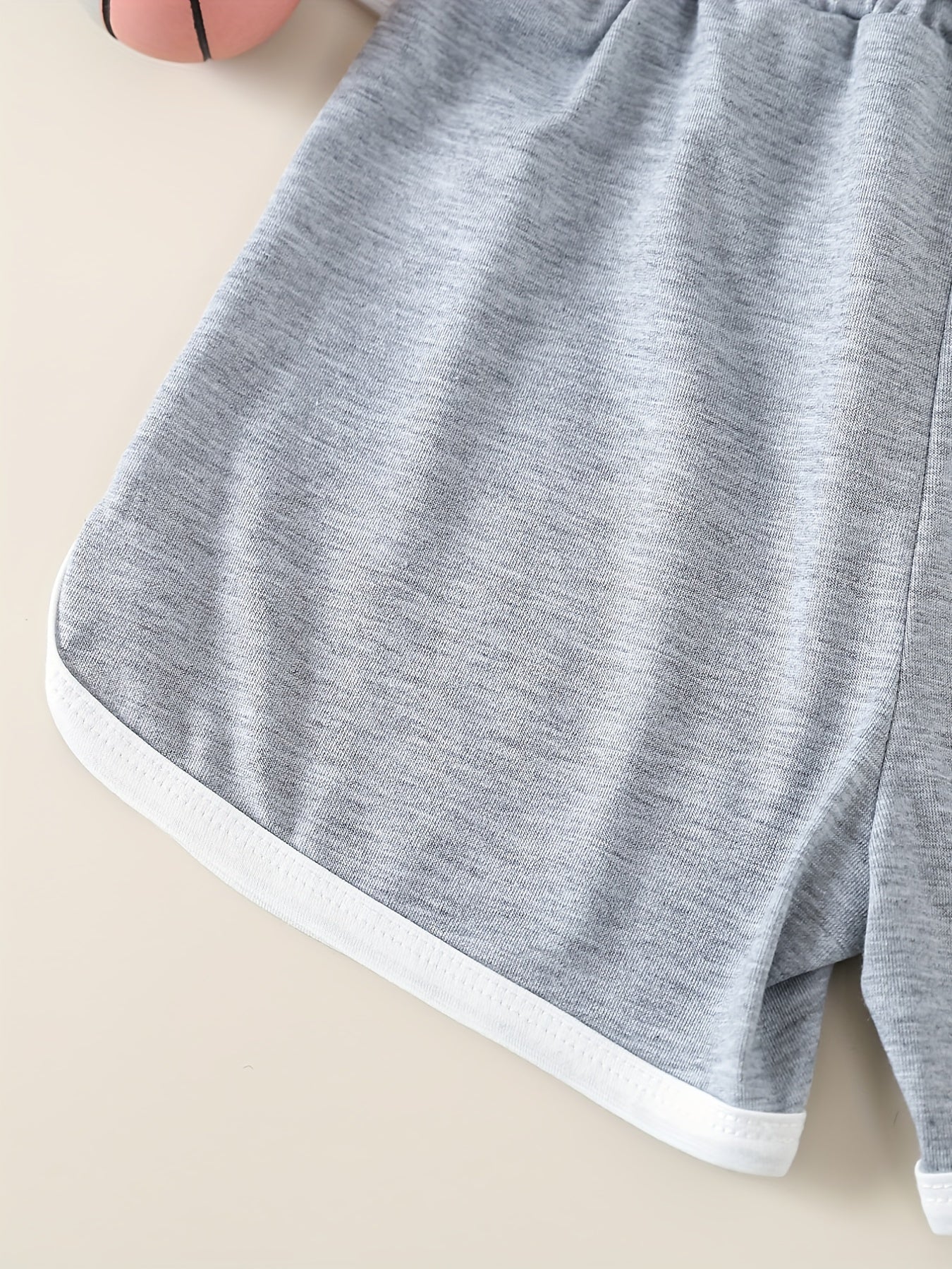 Girls' Letter Print High Waisted Track Shorts