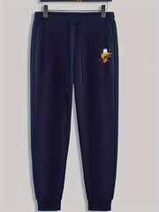 Duck Mouth Print Men's Drawstring Sweatpants Loose Casual Trousers