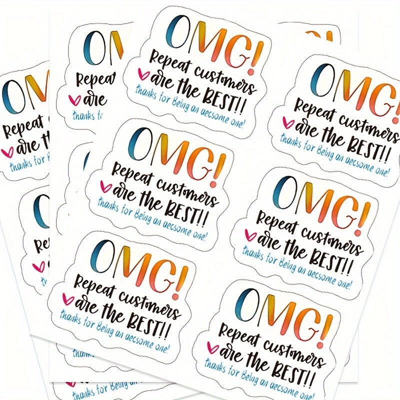 60pcs Thank You Stickers Customers Favorite Business Packaging Mail Envelopes