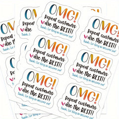 60pcs Thank You Stickers Customers Favorite Business Packaging Mail Envelopes