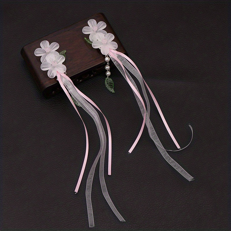 Ancient Style Crystal Hairpin Retro Headdress Flower Tassel Hair Accessories