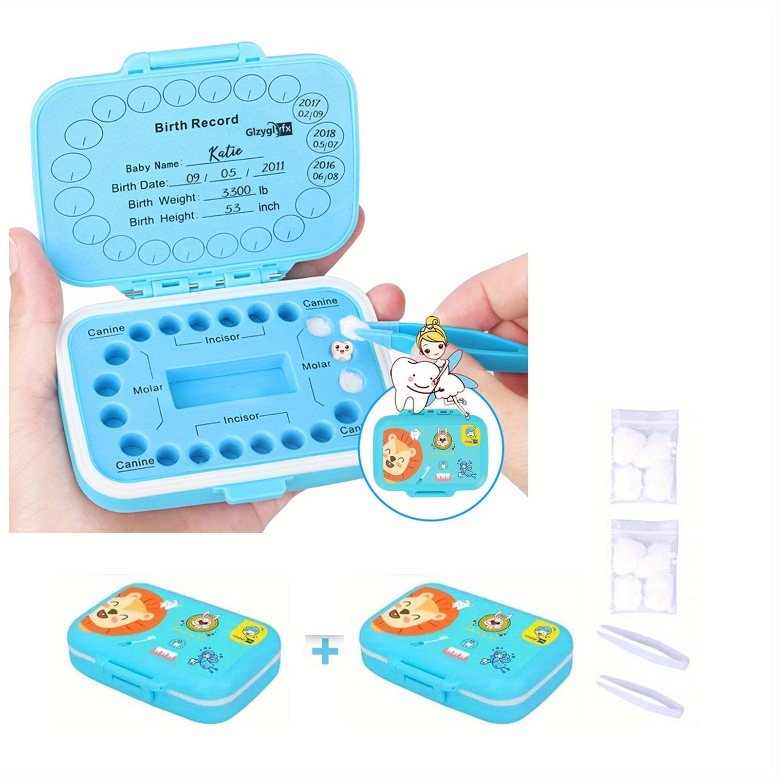 Cute Baby Hair & Tooth Keepsake Box