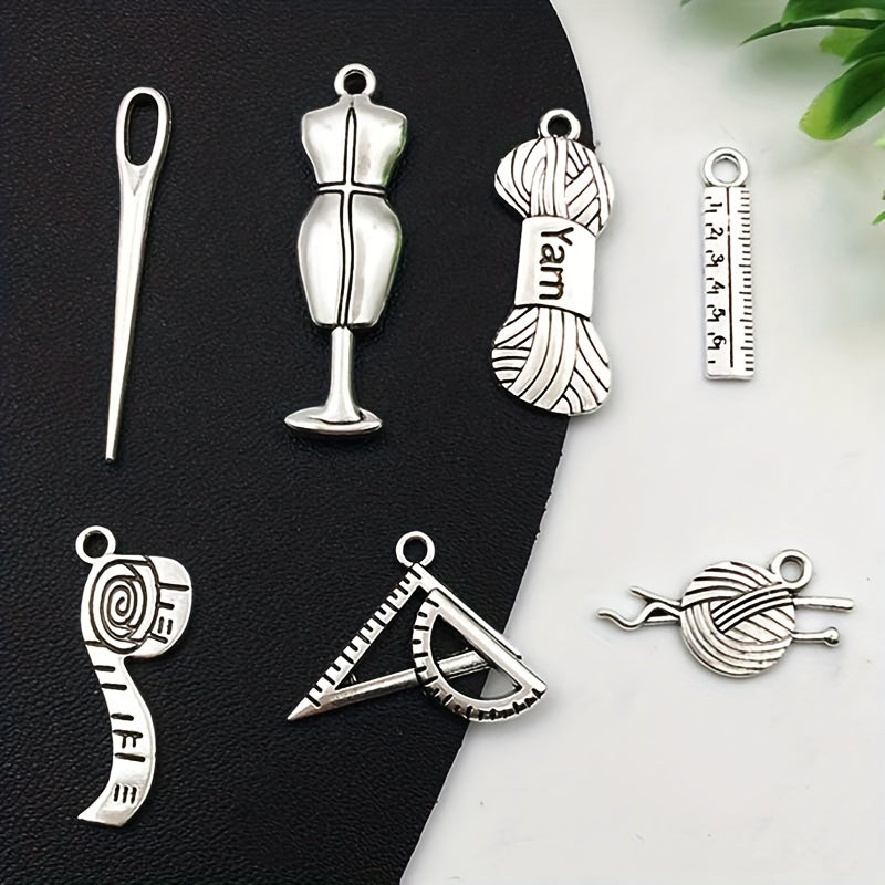 21 PCS Antique Silvery Sewing Machine Series Pendants for DIY Jewelry