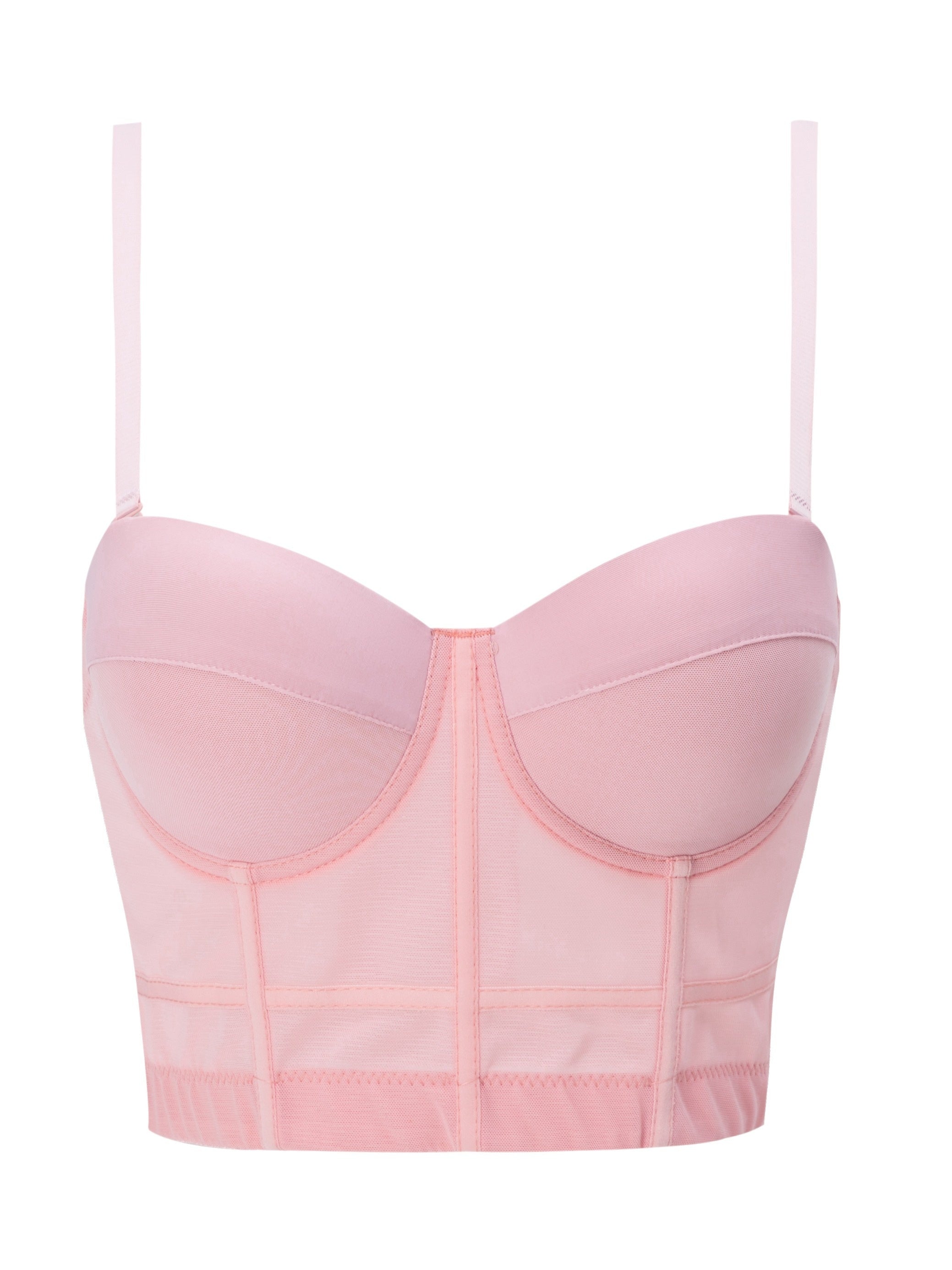 Contrast Mesh Cami Corset Body Shaper Women's Lingerie