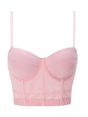 Contrast Mesh Cami Corset Body Shaper Women's Lingerie