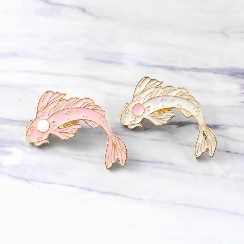 Pink Carp Brooch