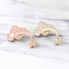 Pink Carp Brooch