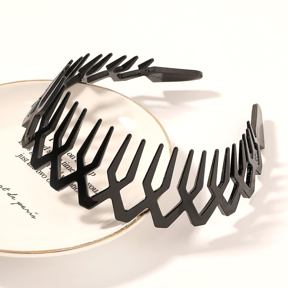 Non Slip Brown Toothed Headband Hair Comb Hairband