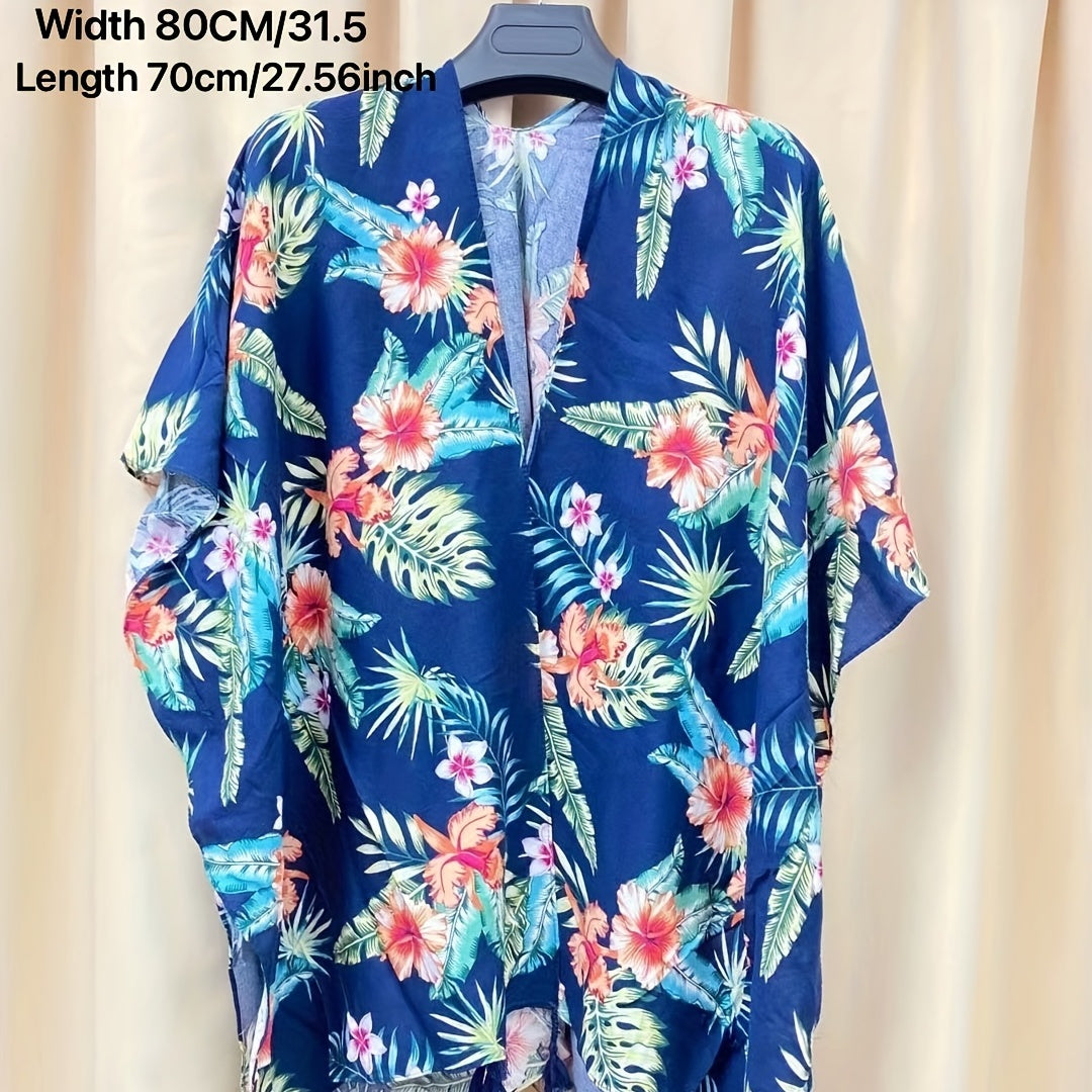 Hawaiian Style Floral Print Beach Towel Shawl