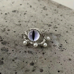 Double Eye Cat Ring For Men Daily Decoration Gift Family Friends
