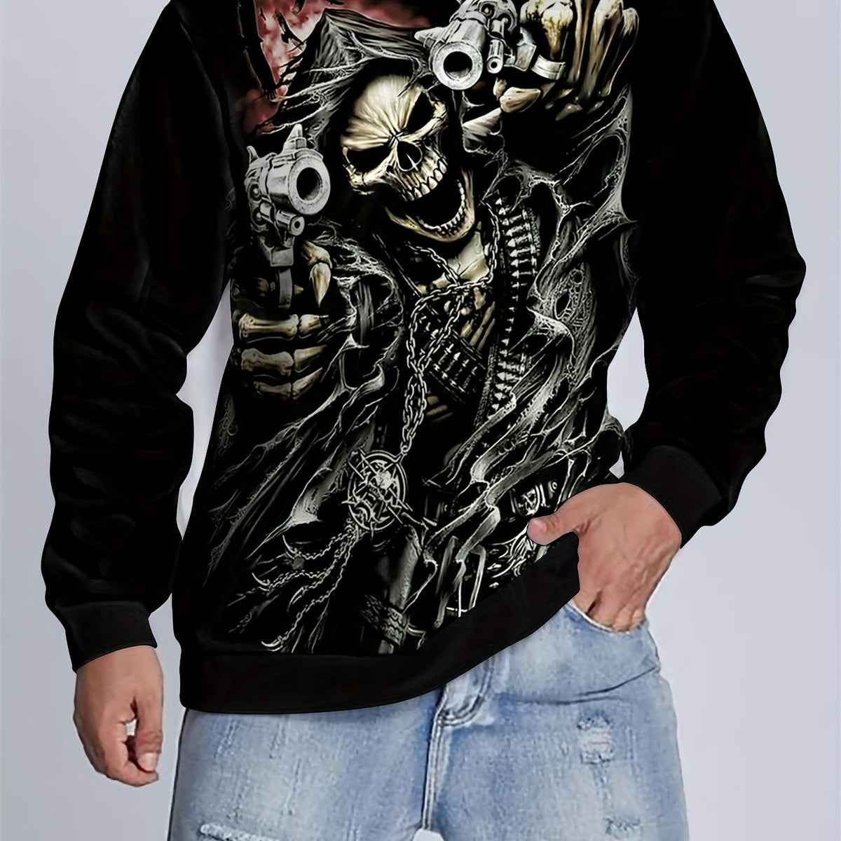 Men's 3D Pattern Print Sweatshirt for Autumn Winter