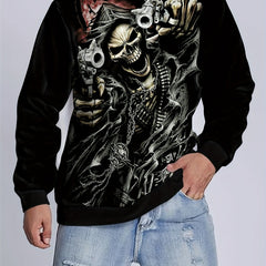 Men's 3D Pattern Print Sweatshirt for Autumn Winter