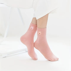 5 Pairs Bunny & Plaid Print Socks Women's Stockings