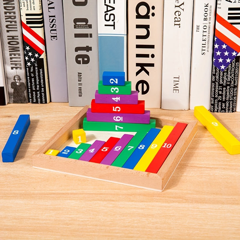 Wooden Number Counting Sticks Educational Toy Mixed Colors Fun