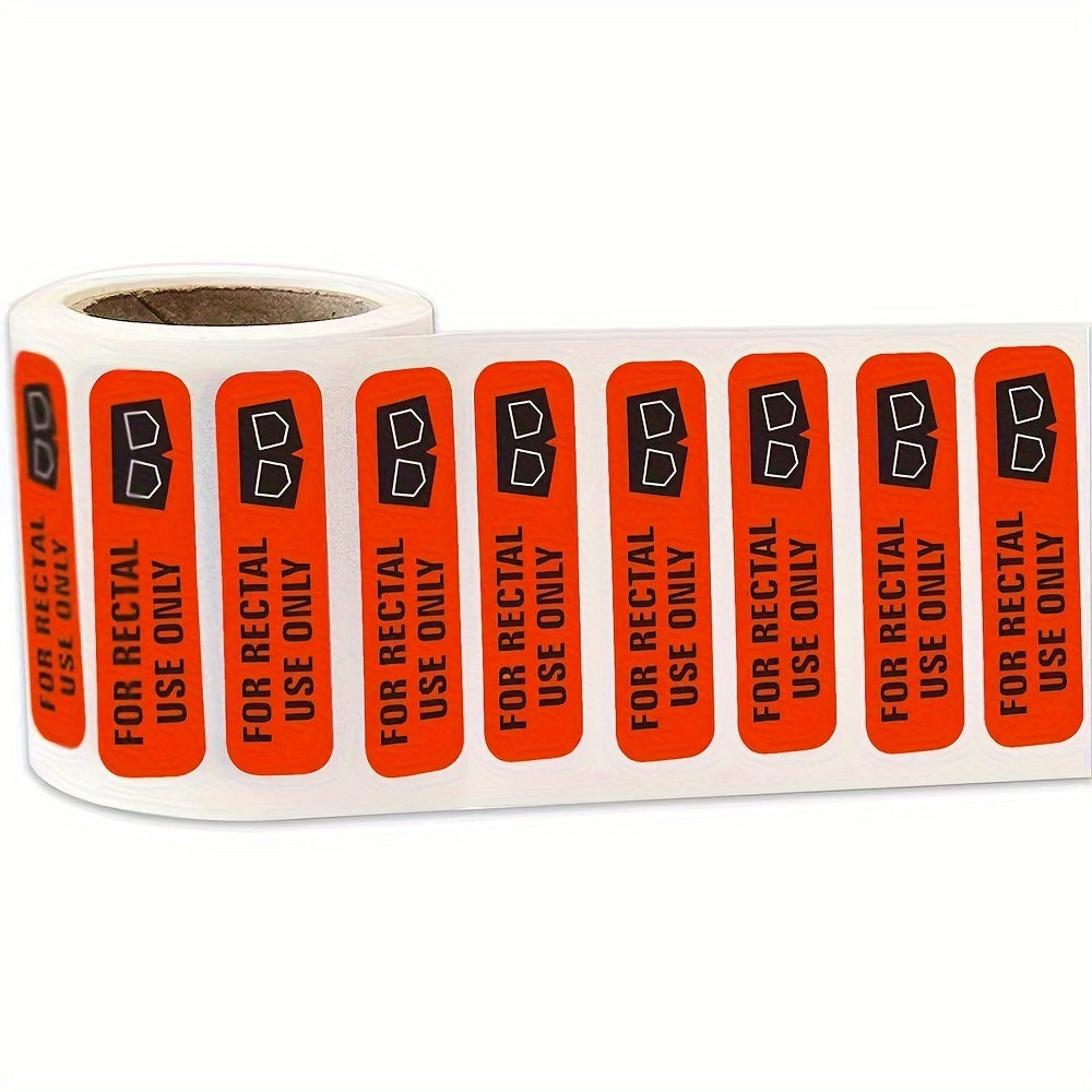 500 Rectal Use Stickers 3.1x1cm Waterproof Red Background