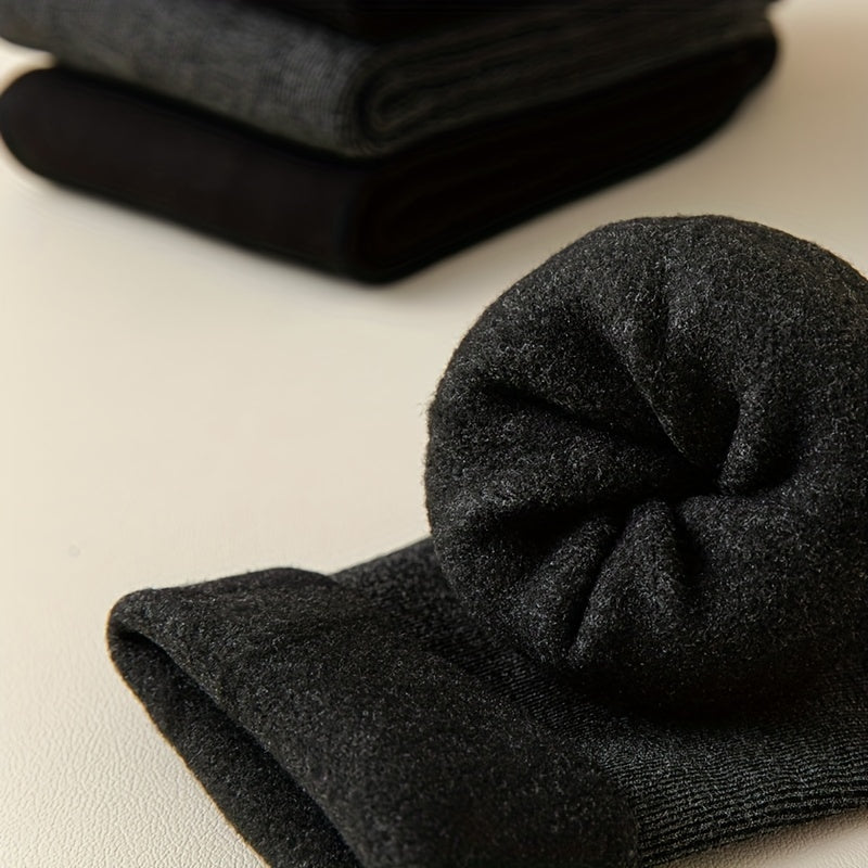 5 Pairs Men's Thick Velvet Winter Snow Socks