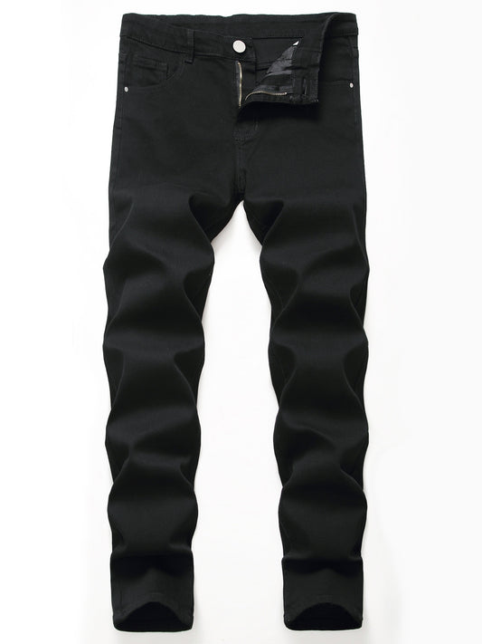 Men's Stretch Denim Pants for Spring Summer