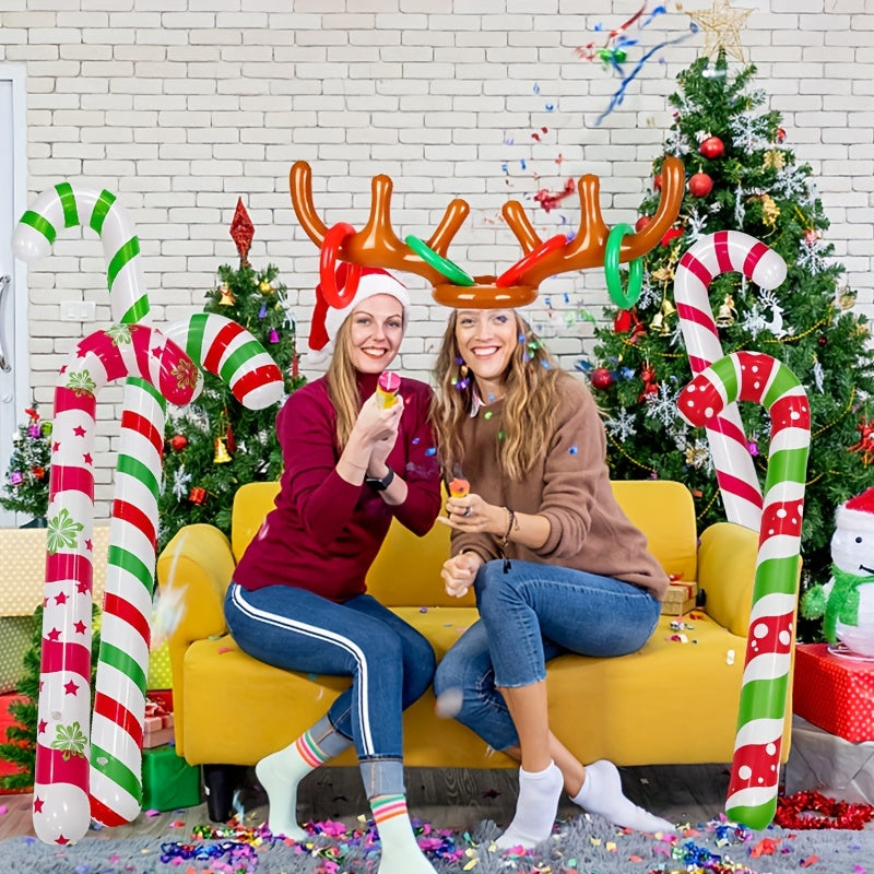 Inflatable Christmas Cane Ring Toy