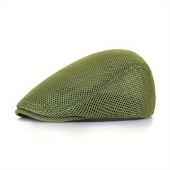 Men's Breathable Mesh Newsboy Cap for Driving