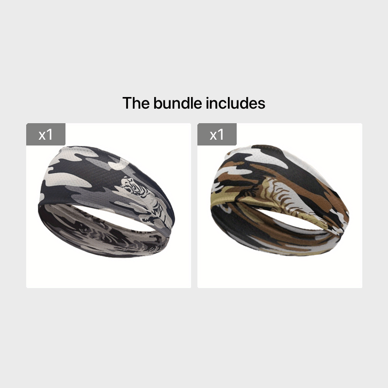 Men's Sports Hair Bands Camouflage Stretch Headband