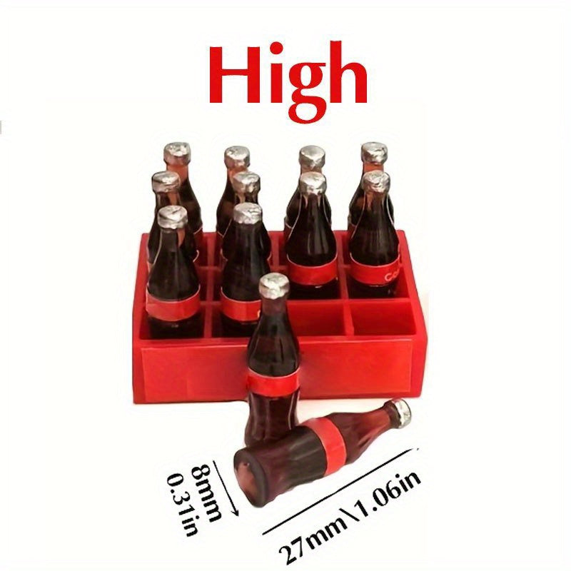 13pcs Mini Soft Drink Basket Food Model Dollhouse Decoration