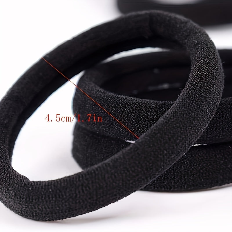 100pcs Soft Hair Rope Elastic Ponytail Holder Hair Accessory