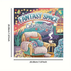 Fantasy Space Coloring Book for Adults - 22 Pages