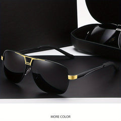 Men's Metal Polarized Sunglasses UV Protection Driving Fishing Sunglasses