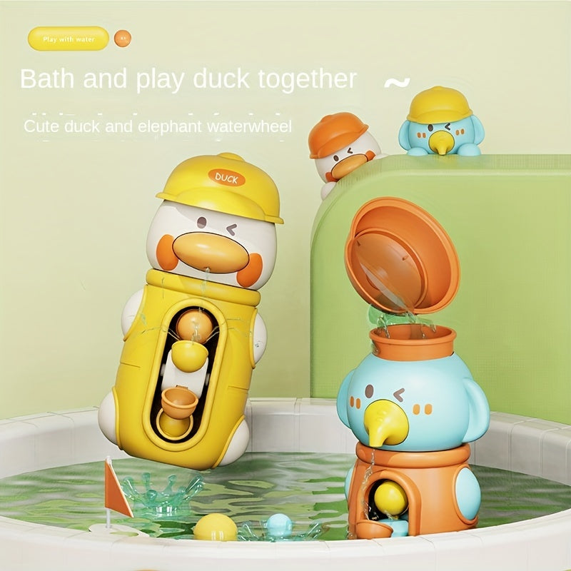 Baby Toddler Bathroom Water Play Toy Elephant Windmill Bath Toy