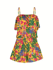 Floral Print Boho Cami Jumpsuit for Women