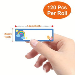 120pcs Cartoon Name Sticker Self adhesive Cup Sticker