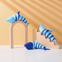 Stretch Shark Stress Reliever Fidget Slug Toy for Adults & Kids
