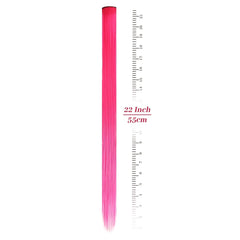 Y2K 5pcs Long Straight Highlight Hair Extension Clip-In Cosplay Synthetic