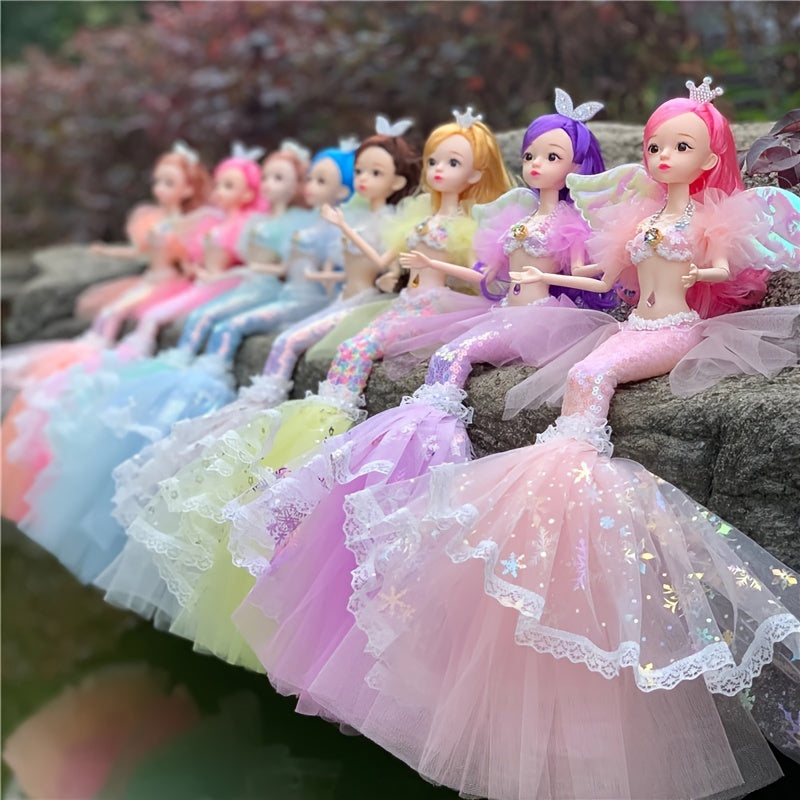 17'' Mermaid Doll Toy For Girls - Birthday Gift Pretend Play House Dress Up Toy