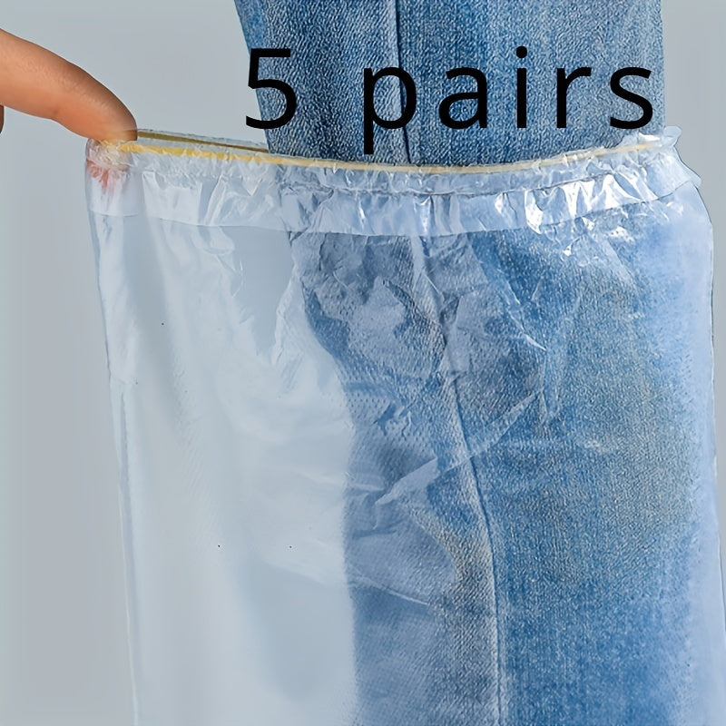 Disposable Waterproof Rain Shoe Covers Anti Slip Thickened Leg Covers