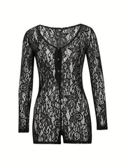 Sexy V Neck Romper Jumpsuit Long Sleeve Women's Clothing