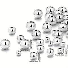 100pcs Classic Silver Beads Pendants for DIY Jewelry Making