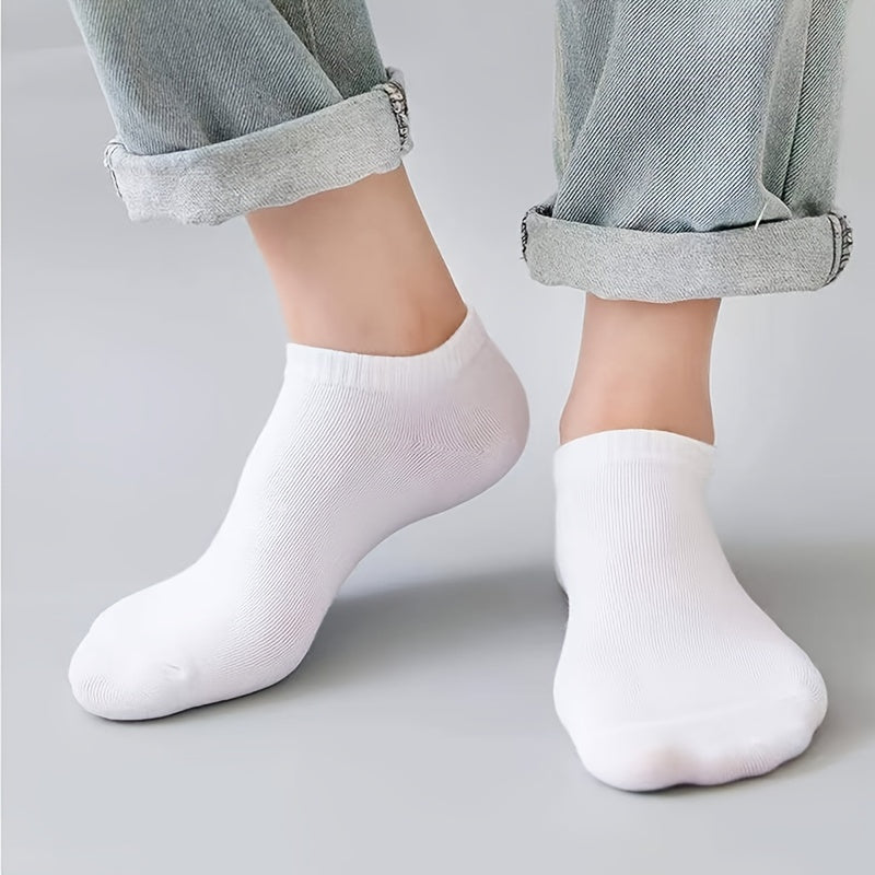 18 Pairs Solid Socks Comfy & Breathable Women's Stockings