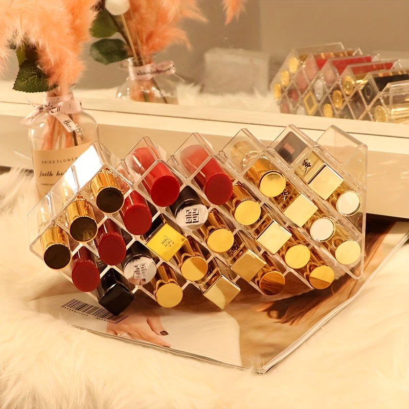 Clear Lipstick Holder 16 28 Spaces Lipgloss Organizers and Storage Case Display