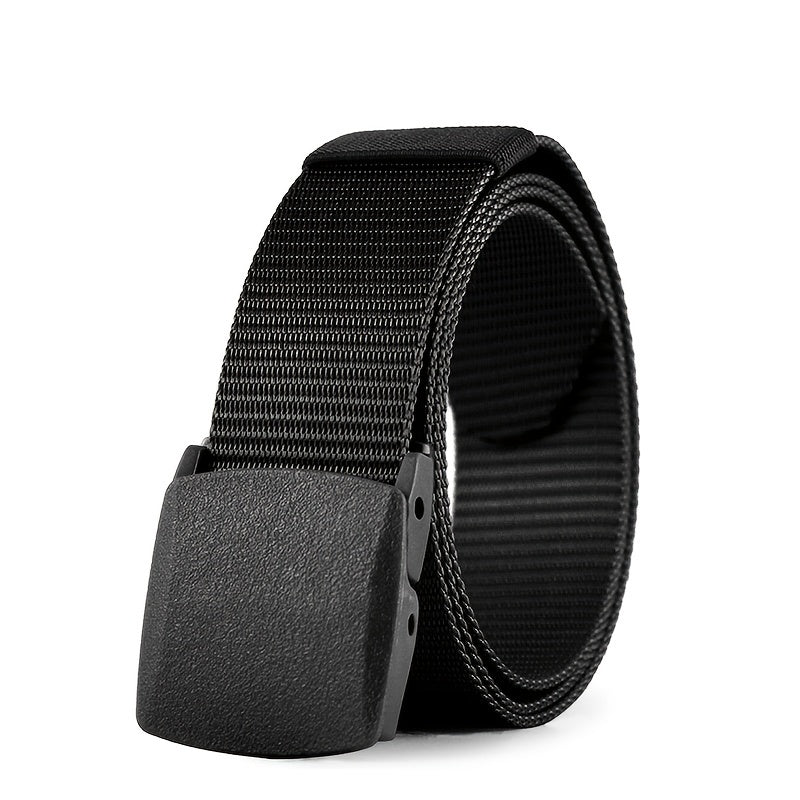 Canvas Belt Hypoallergenic Metal Nylon Cloth Belt Automatic Buckle Casual Jeans
