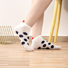 5 Pairs Geometric Pattern Low Cut Short Socks Women's Stockings