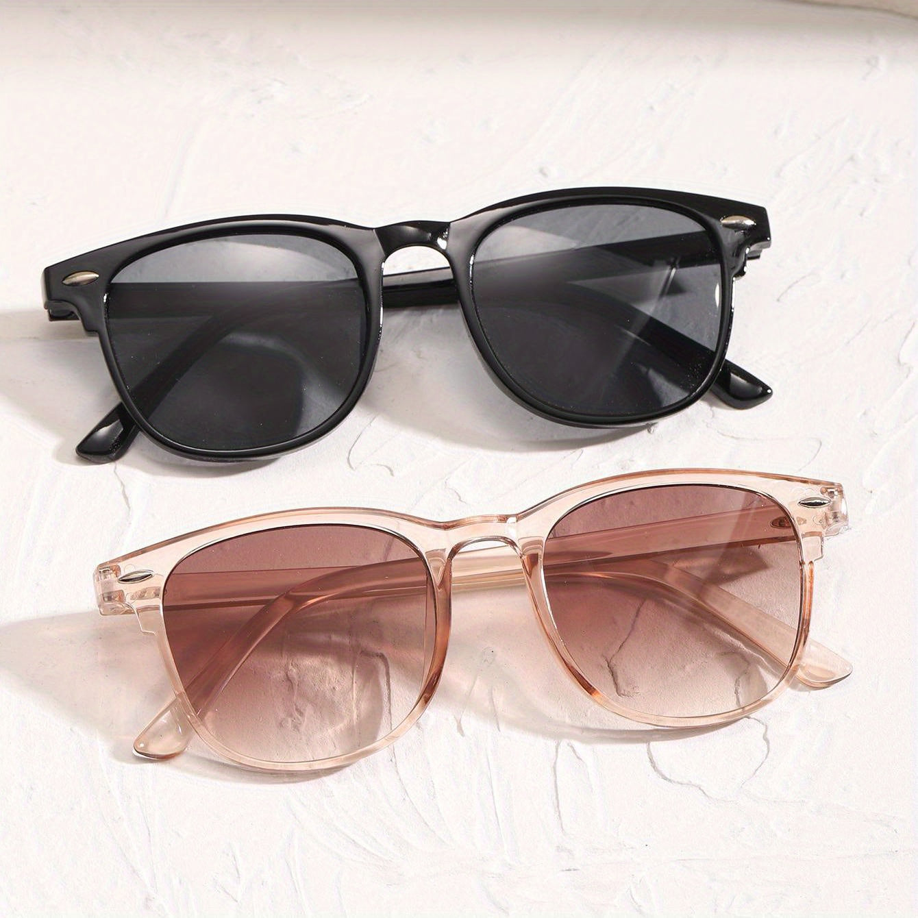 Square Sunglasses Anti Glare UV400 Sun Shades Glasses for Driving Beach Travel