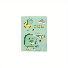 Cartoon Dinosaur Green Passport Protective Cover Waterproof Passport Bag