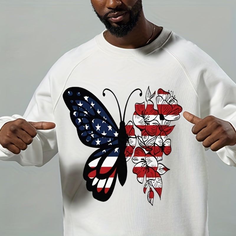 Flag Butterfly Iron On Patches For Clothing Pillow Bag Sticker