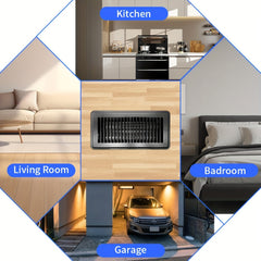 2pcs Brown Floor Vent Covers 10x25cm Adjustable Air Vent Deflectors for Home