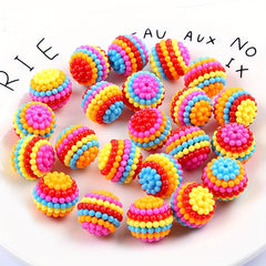 10pcs Acrylic Pearl Beaded Ball DIY Jewelry Making Material