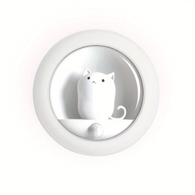 Cat Smart Motion Sensor LED Night Light, USB Rechargeable