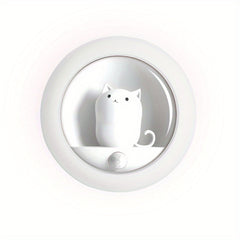 Cat Smart Motion Sensor LED Night Light, USB Rechargeable