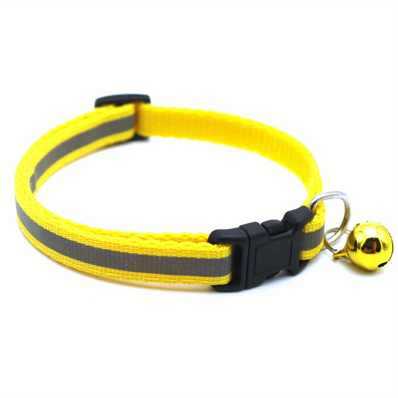 Reflective Pet Collar with Bell for Dogs and Cats