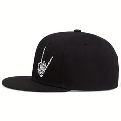Skeleton Hand Embroidery Baseball Cap Hip Hop Classic Snapback Hat